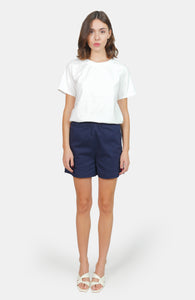 ABBY navy blue loose denim shorts