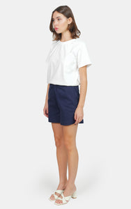 ABBY navy blue loose denim shorts