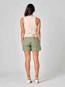 short court taille haute vert AXELLE