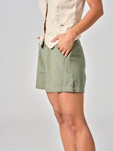 short court taille haute vert AXELLE