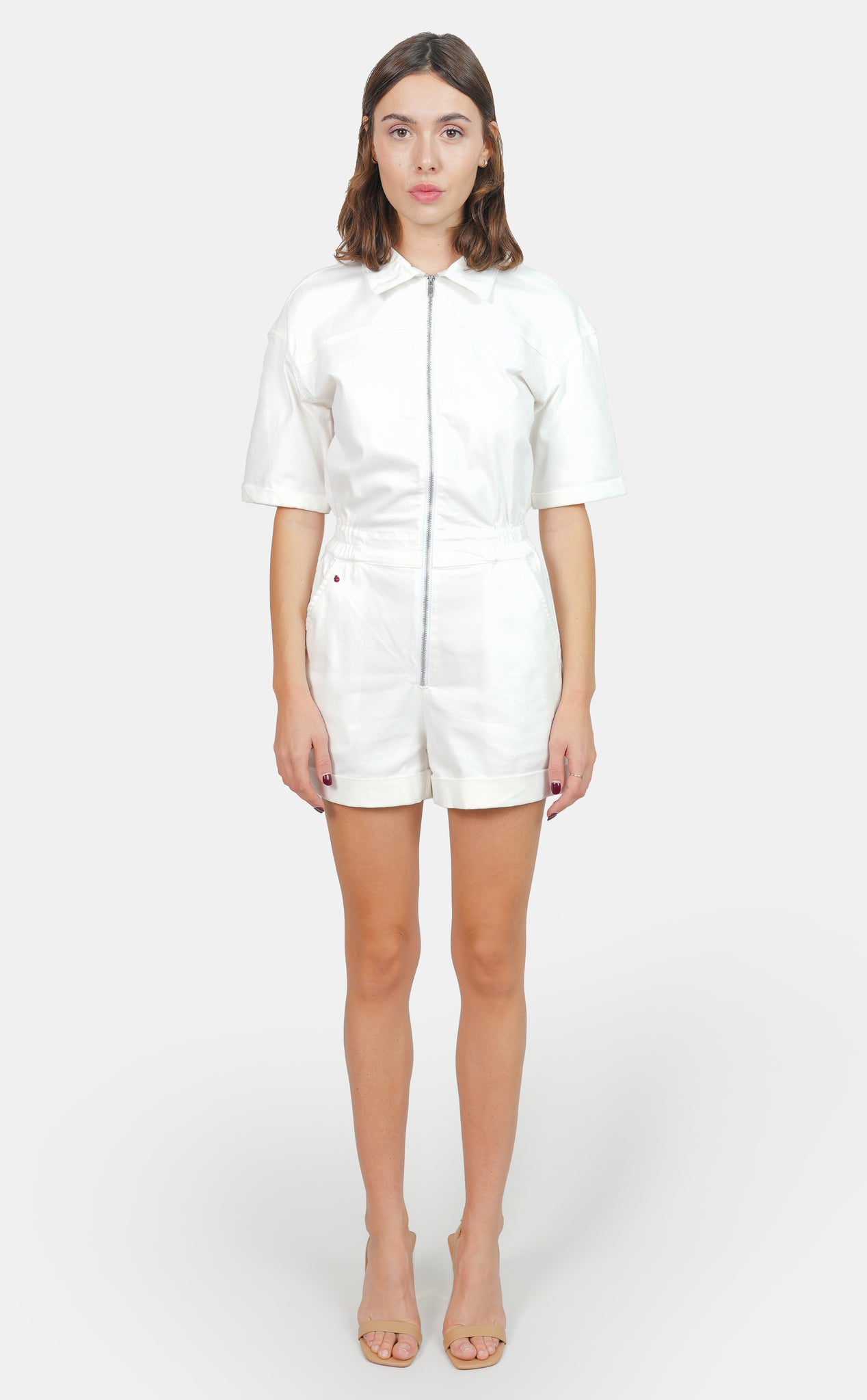 Combishort blanc en coton DOLCE