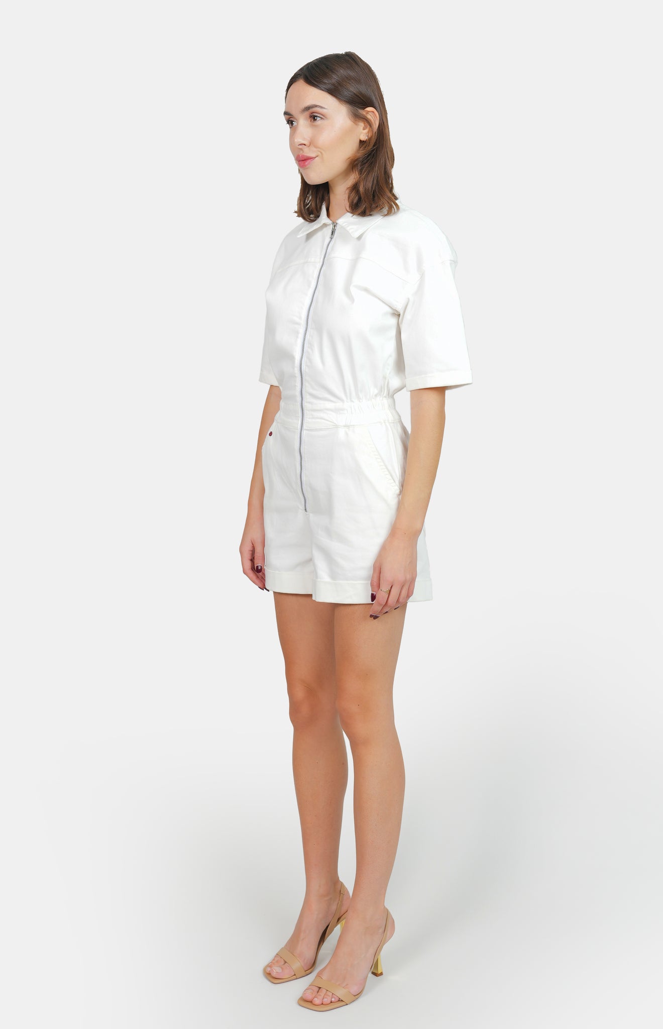 Combishort blanc en coton DOLCE