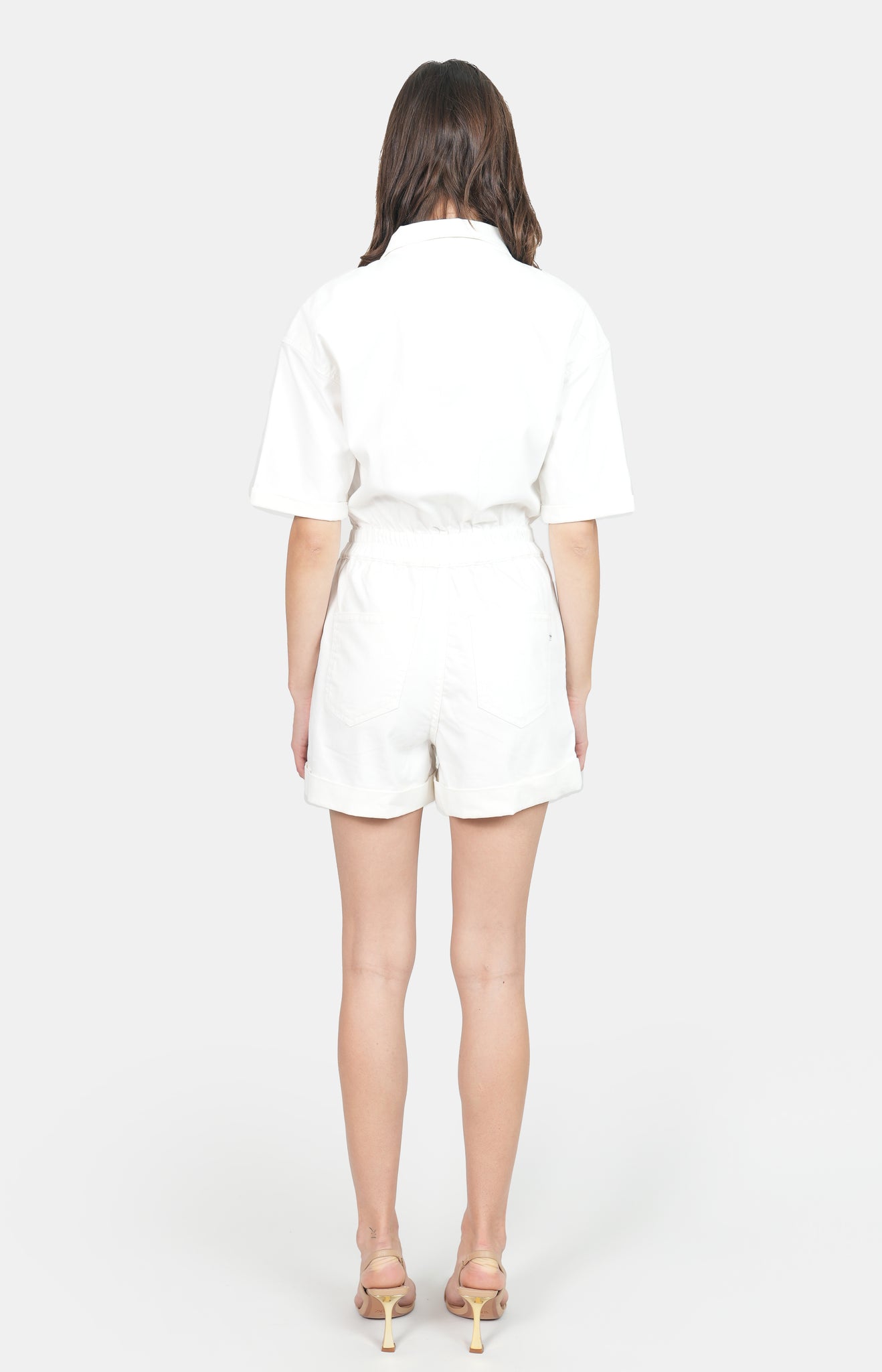 Combishort blanc en coton DOLCE