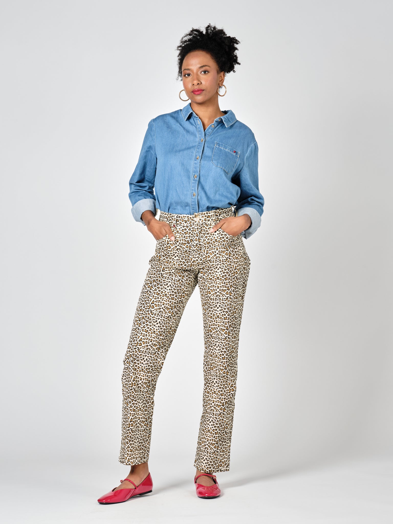 STACY blue denim shirt