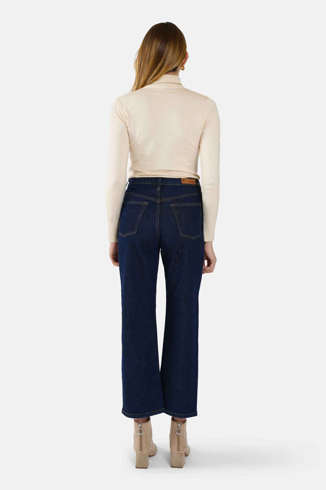 Jean droit court indigo POLA
