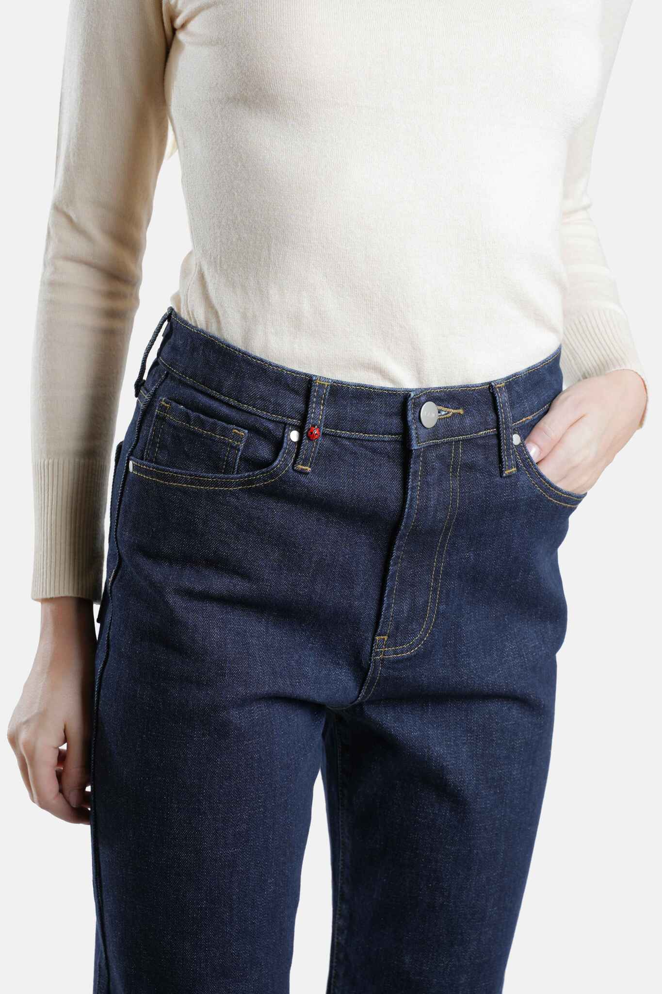 Jean droit court indigo POLA