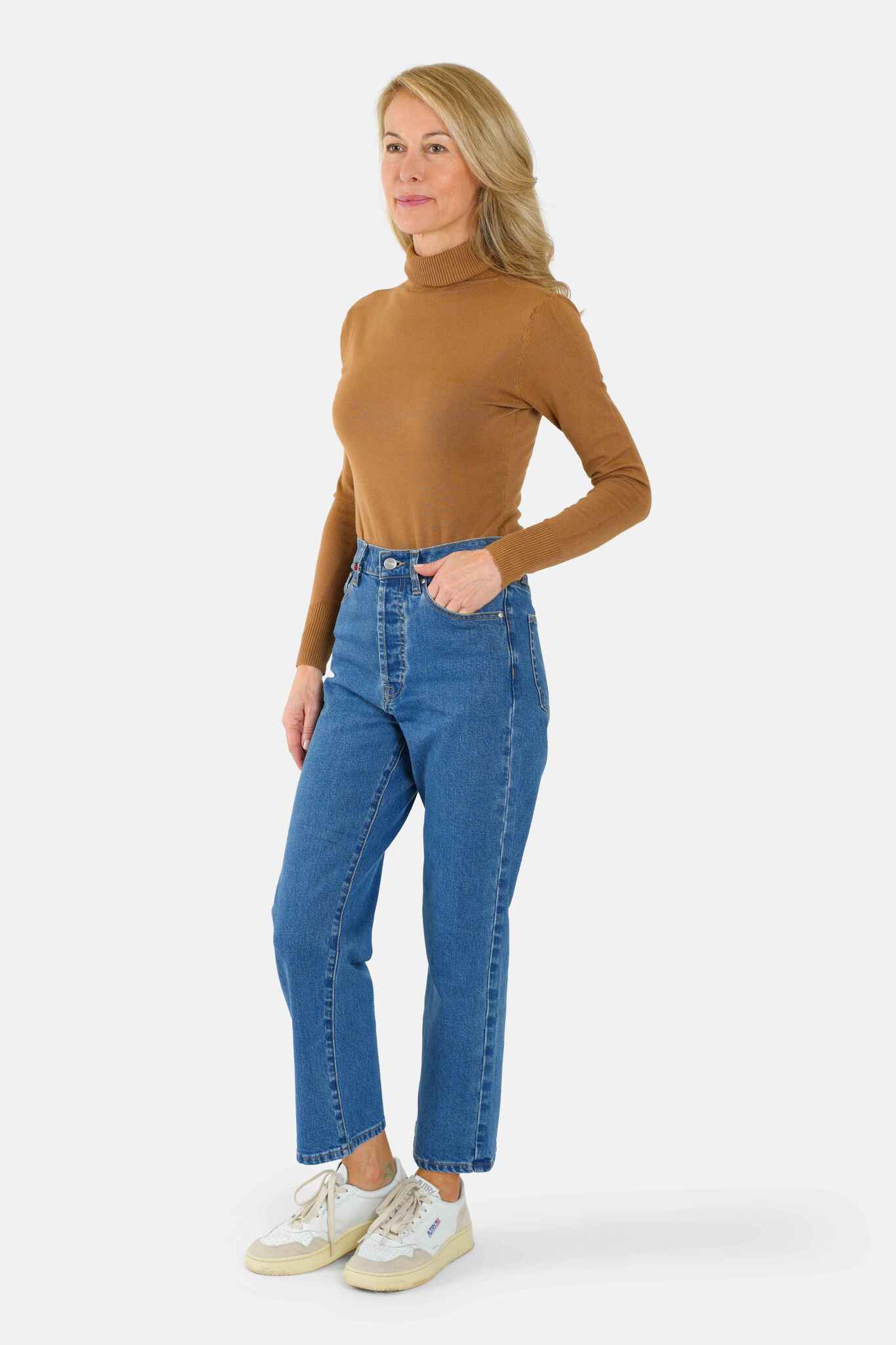 POLA stone cropped straight jeans