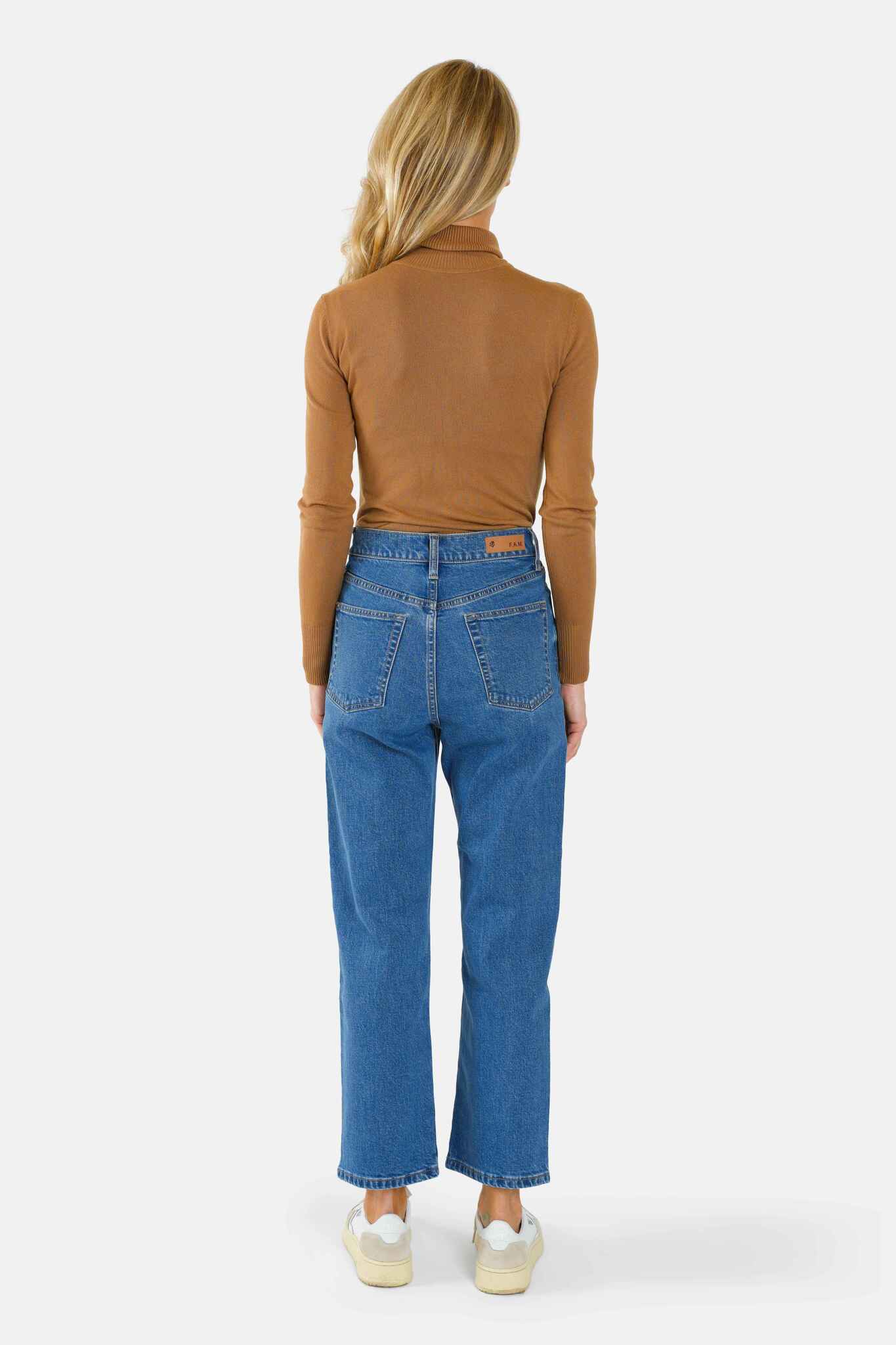 POLA stone cropped straight jeans