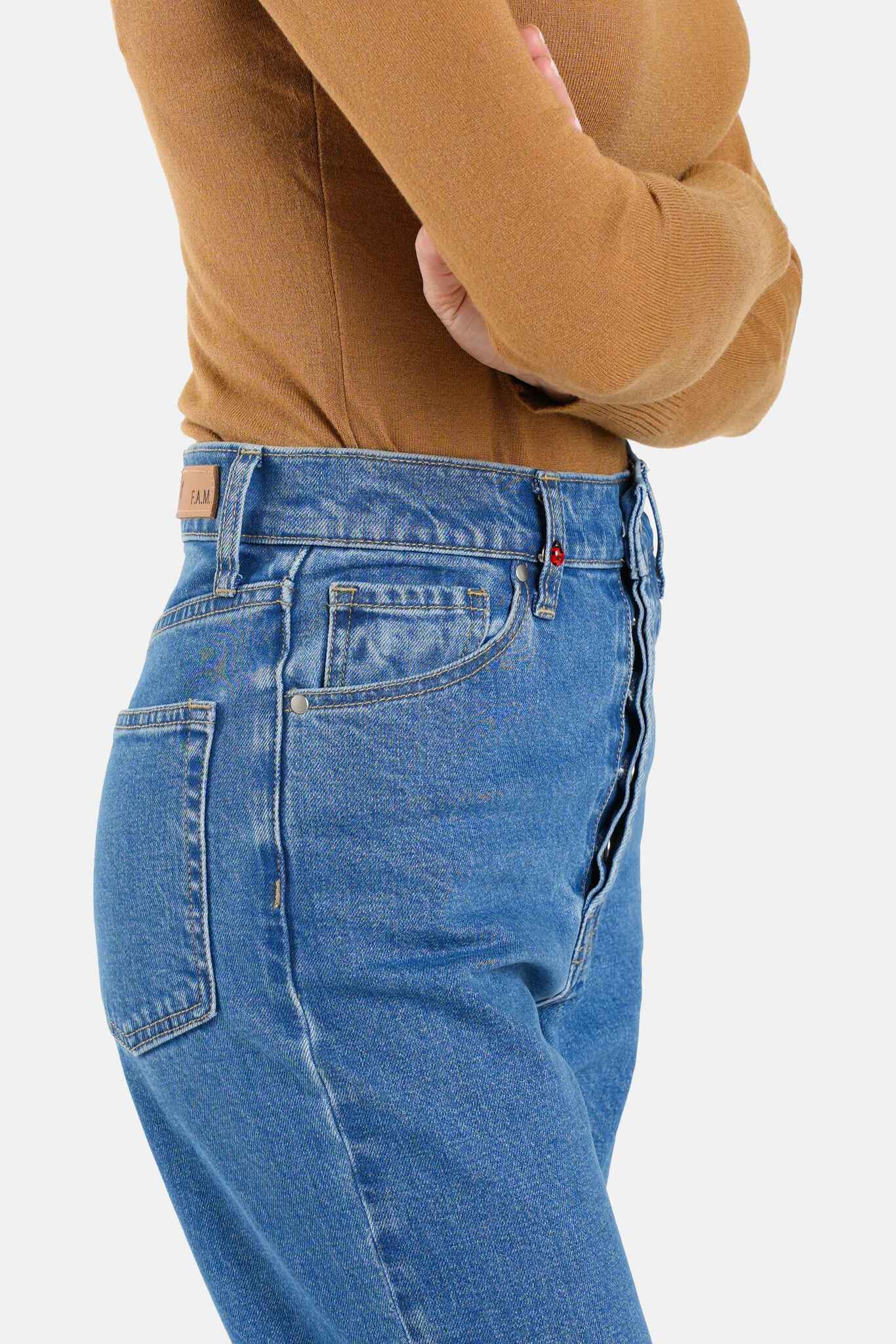 POLA stone cropped straight jeans