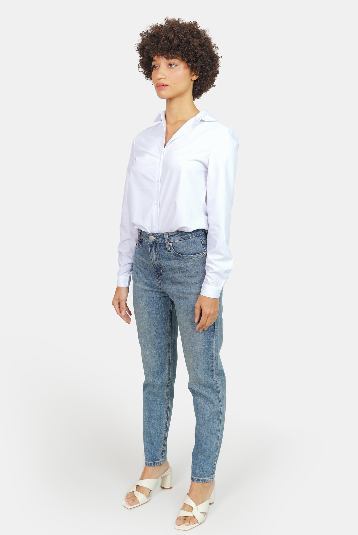 Jean mom taille haute stone POLLY
