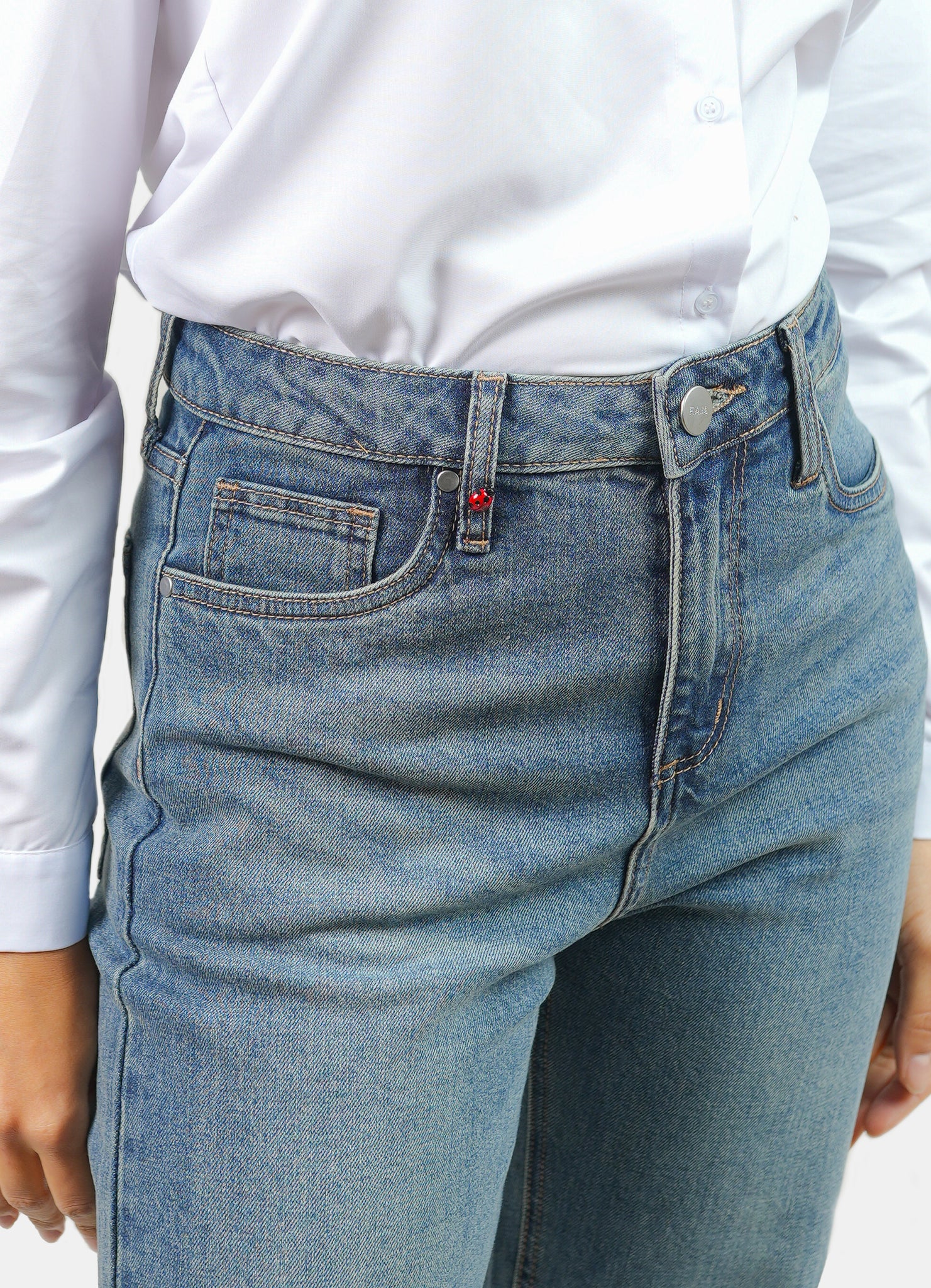Jean mom taille haute stone POLLY